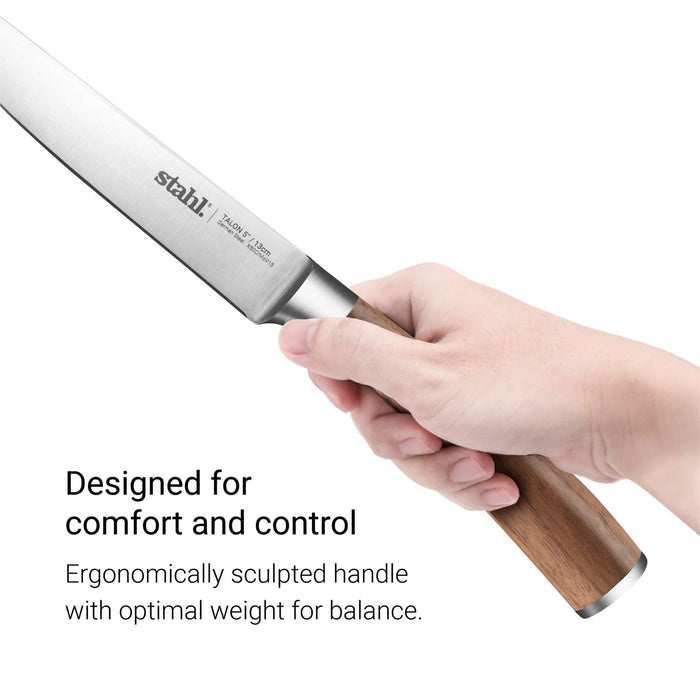 Stahl Talon utility knife slicing fresh vegetables