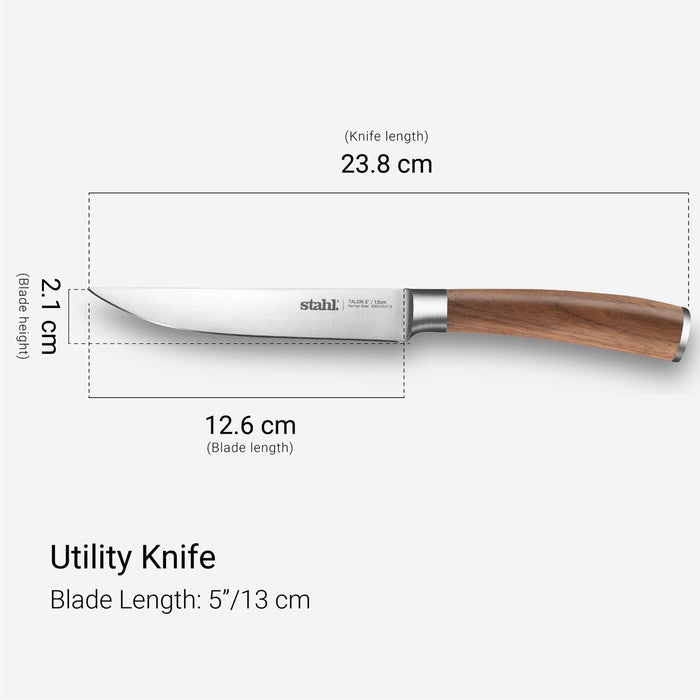 Stahl 5 inch utility knife for peeling and trimming