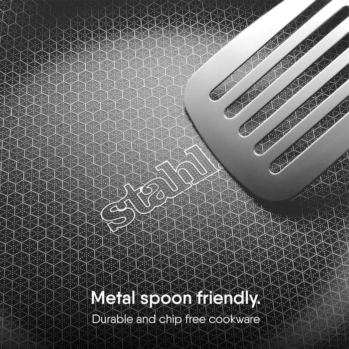 Stahl Triply Stainless Steel Artisan Hybrid Kadhai with Lid (Non-Stick)