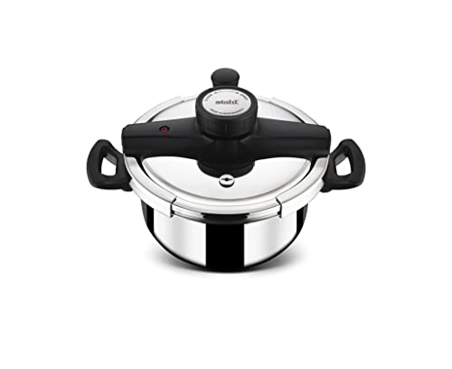 Stahl Triply Stainless Steel Versatil Cooker with Steel and Glass Lid, 3 Litres