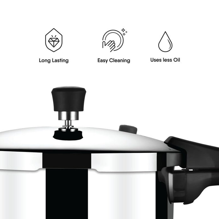 Stahl Xpress Triply Pressure Cooker Combo Set 2.5L & 3L with Glass Lid