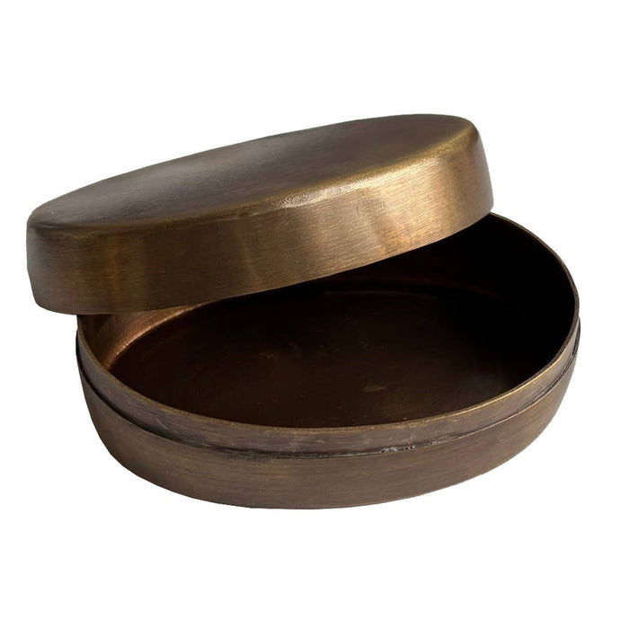 Standing Horse Pill Box, Solid Antiqued Brass