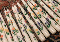 Stemmed Mixed Floral Hand-Painted Taper Pair