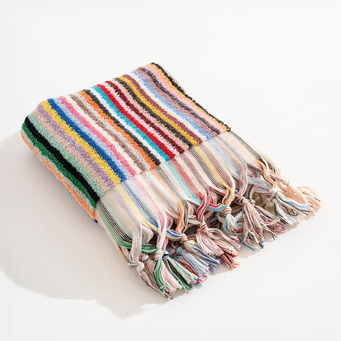 Stripe Bubble Handloomed Turkish Hand Towels 17x38" Bohemian