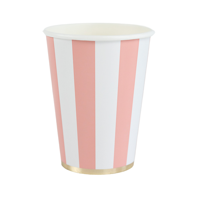 Stripe Cups, Pink