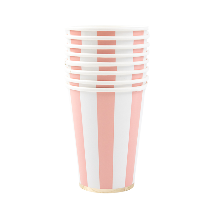 Stripe Cups, Pink