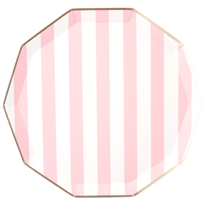 Stripe Pink Plates