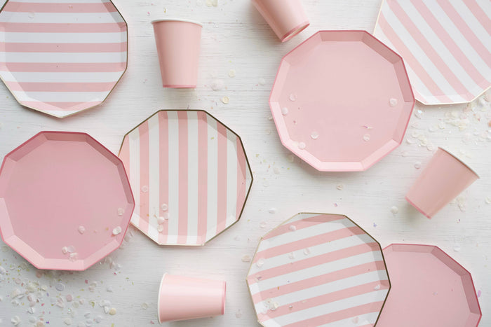 Stripe Pink Plates