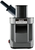 Sujata CVC01 Commercial Vegetable Cutter in grey with black feed chute front view