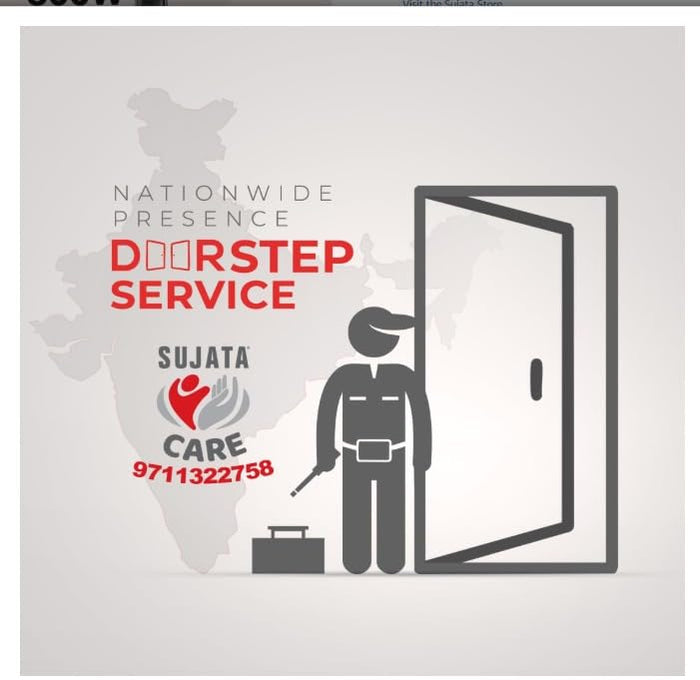 Sujata Dynamix mixer grinder nationwide doorstep service support across India via Sujata Care helpline