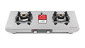 Sujata Majestic 2 burner stainless steel gas stove with SABAF Italian valve front view