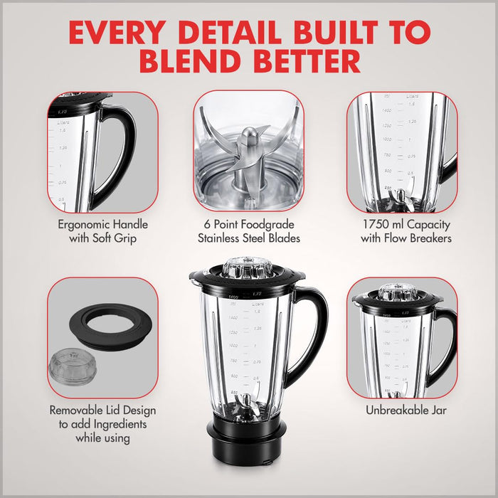Sujata Original Plastic Juicer Jar 1750ml - Compatible with 900W Models Only