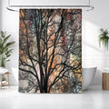 Sunset Tree Silhouette Landscape Artwork Shower Curtain