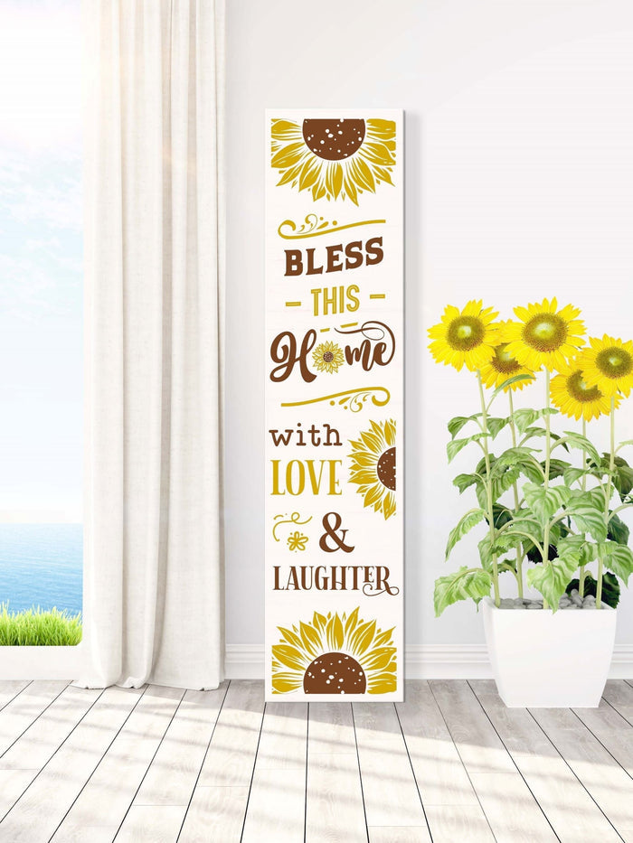 Bless This Home w/Love & Laughter 4' Leaner