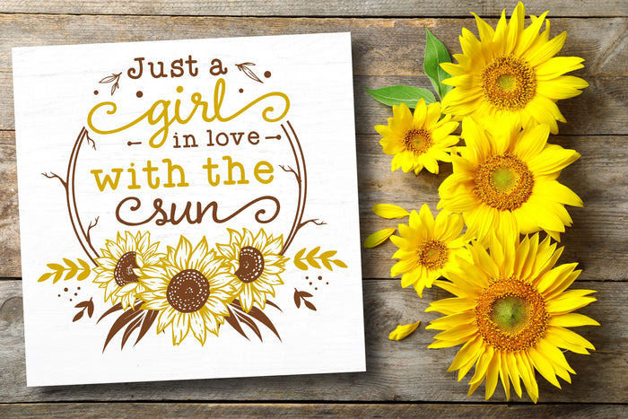 Just a Girl in Love w/the Sun 12" Square