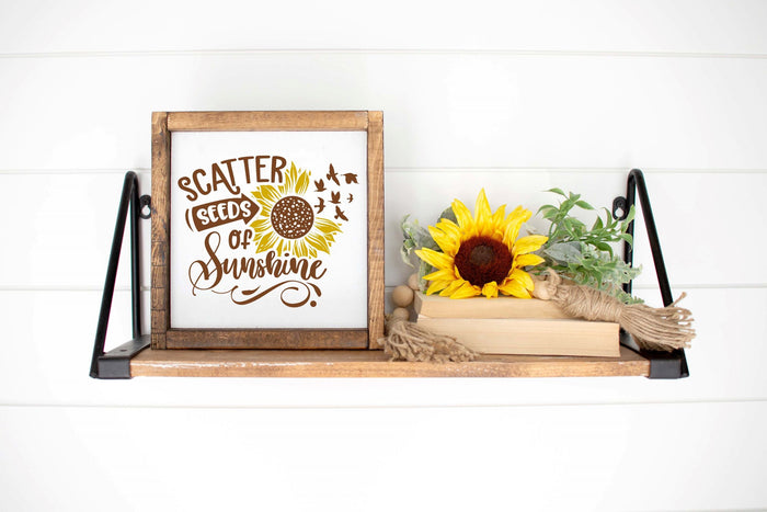 Scatter Seeds of Sunshine 12" Framed Square
