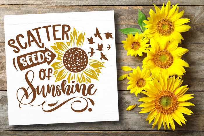 Scatter Seeds of Sunshine 12" Square
