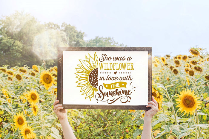 She Was a Wildflower 12" x 18" Framed