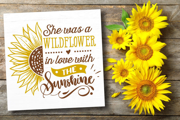 She Was a Wildflower 12" Square