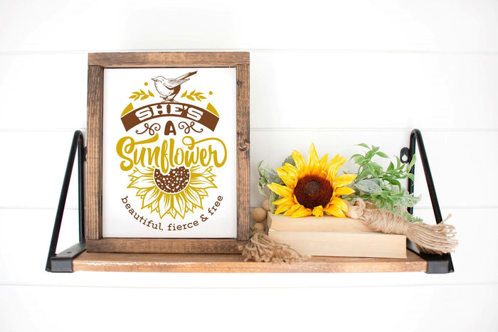 She's a Sunflower 12" x 14" Framed