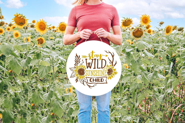 Stay Wild Sunshine Child 18" Round