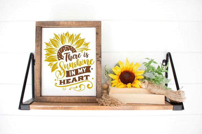 There is Sunshine in My Heart 12" x 14" Framed