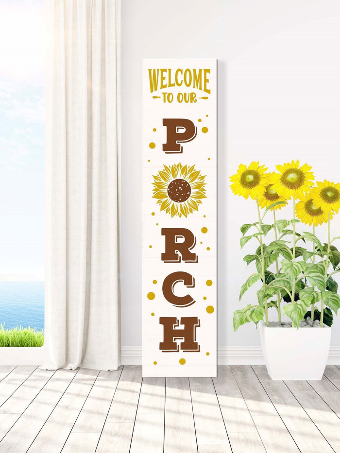 Welcome to Our Porch 4' Leaner