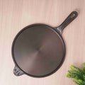 Super Smooth Cast Iron Tawa 26.3cm with Handle,Pre-seasoned, Naturally Nonstick, 100% Pure, Toxin-free, Induction