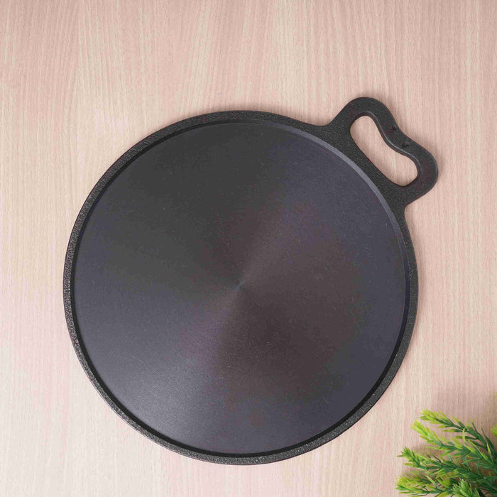 Super Smooth Cast Iron Tawa 30.5cm + Free  110 Spatula, Pre-seasoned, Naturally Nonstick, 100% Pure, Toxin-free 2.3kg