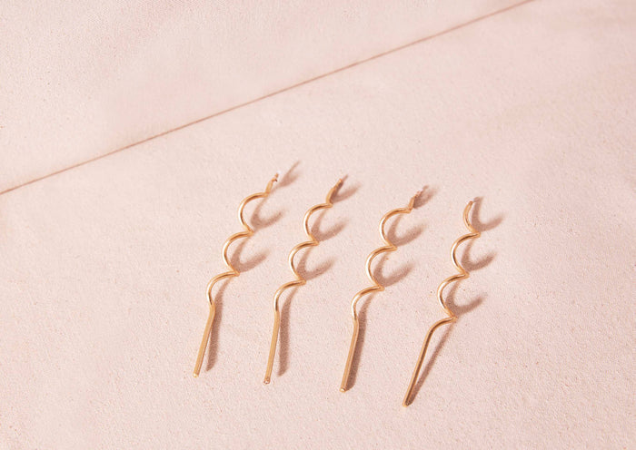 Swirly Candles - Gold