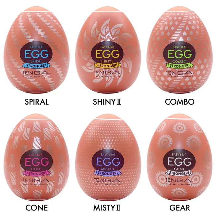 Egg Disposable Masturbators 6 - Pack - Hard Boiled II Set - Masturbator