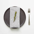 Thin Black Stripes Linen Napkins Set of 2