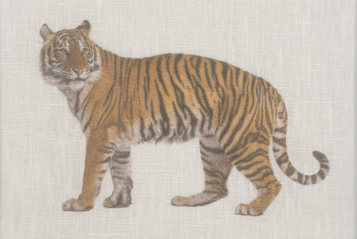 Tiger Linen Tissue Box Cover