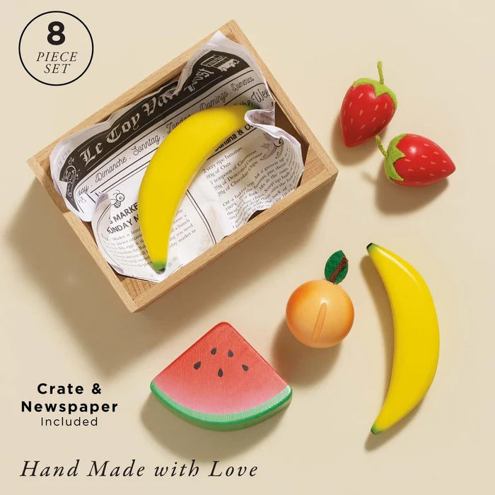 Toy Fruit Wooden Market Crate