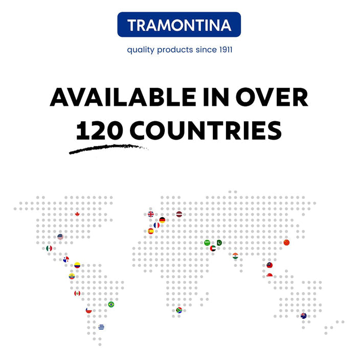 Tramontina appe pan with toughened glass lid steam vent