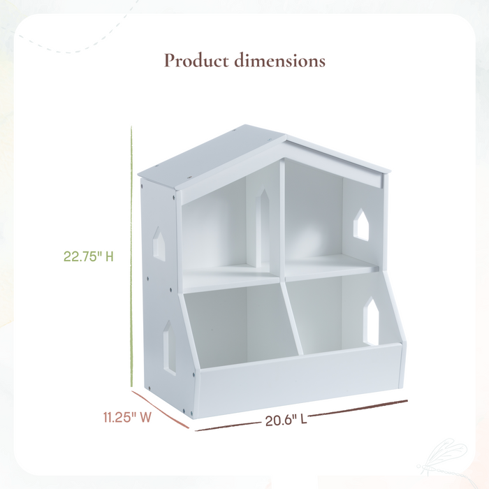 Trellis Storage Cubby Bookcase