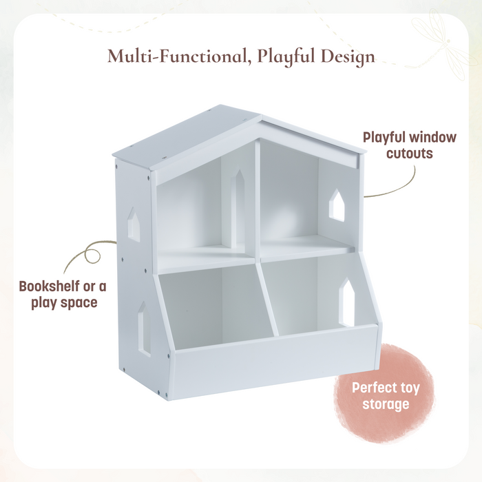 Trellis Storage Cubby Bookcase