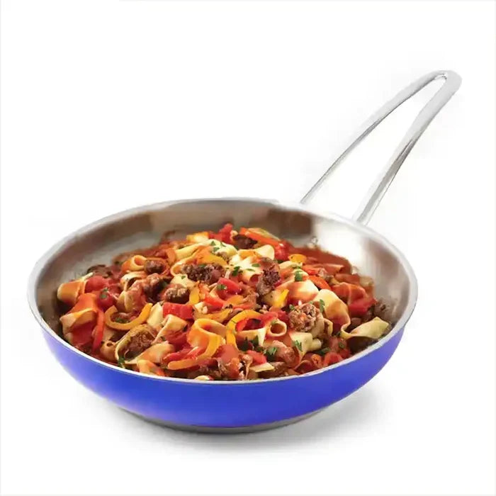 Tri-Steel Premium Stainless Steel Fry Pan 1.5L, Tri-ply (3 Layer) Induction Bottom