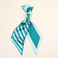 Twirl & Tie Scarf Accessory–Sicily Stripes Teal