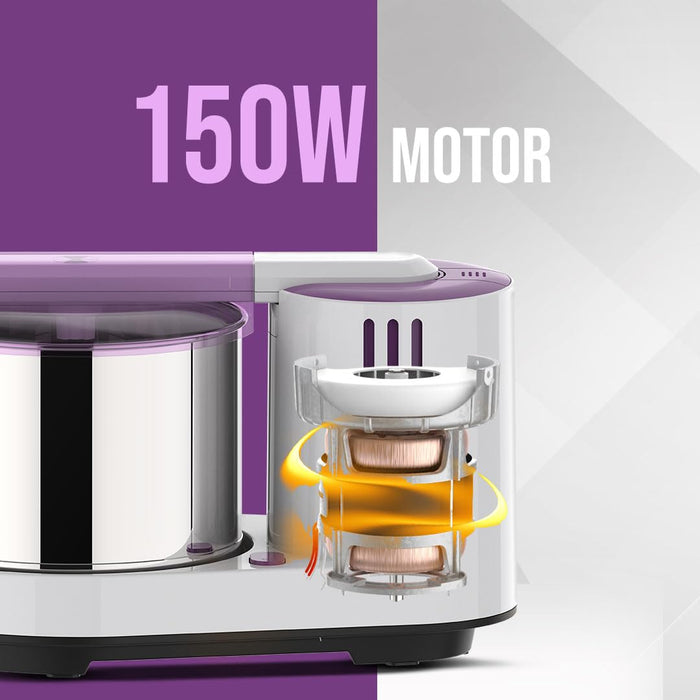 Ultra Grind Plus Gold 150W CE certified in-house motor wet grinder cutaway