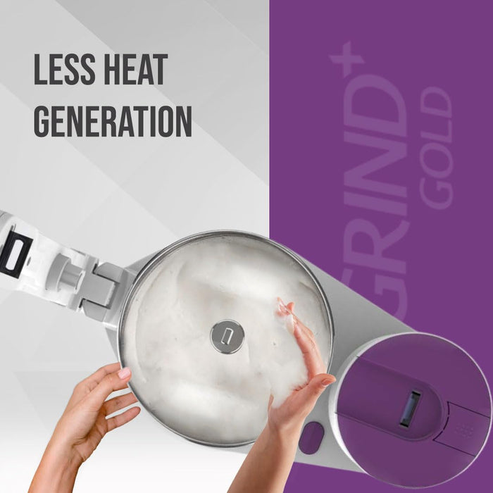 Ultra Grind Plus Gold wet grinder white ABS body lightweight design