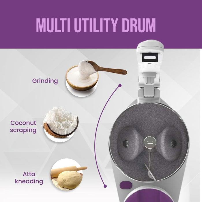 Ultra Grind Plus Gold SS 304 cylindrical drum for grinding and batter storage