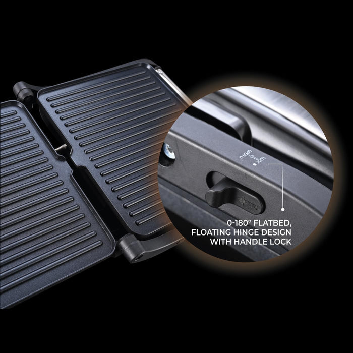 Stainless steel sandwich grill with oil drip collector tray