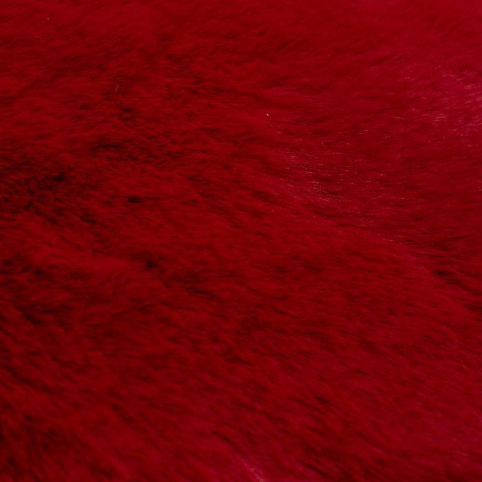 Velvet Plush Comfort Ruby Red Room Mat (100% Anti-Slip)