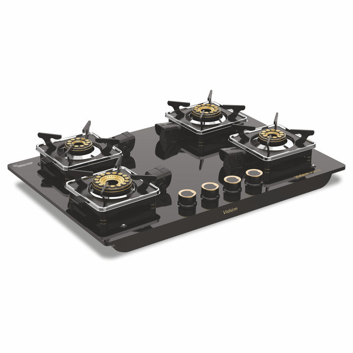 Vidiem VOGUE 4-Burner Gas Cooktop/Hob With Fully Removable Burner Assembly