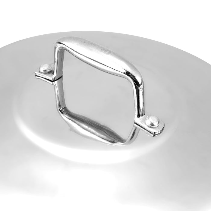 Silver Vinod Platinum induction compatible stainless steel steamer kadai