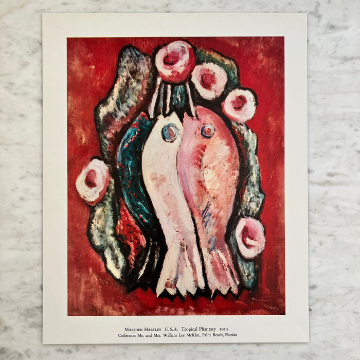 Vintage 1962 Marsden Hartley "Tropical Phantasy" Art Print