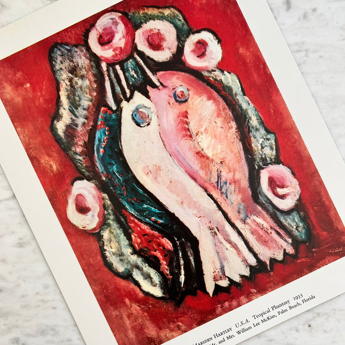 Vintage 1962 Marsden Hartley "Tropical Phantasy" Art Print