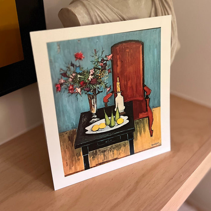 Vintage 1962 Robert Humblot "Still Life with Flowers" Art Print