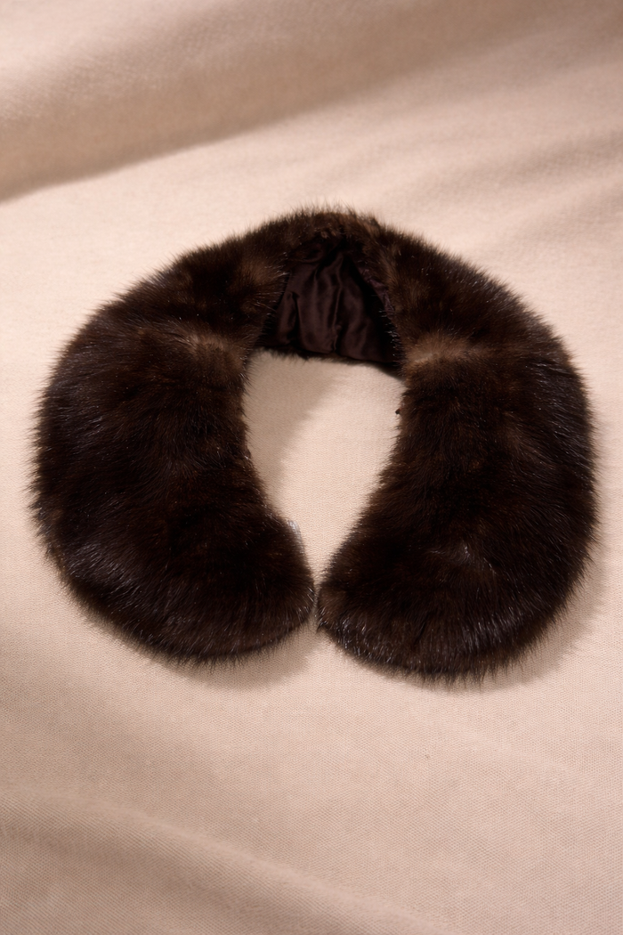Vintage Espresso Mink Collar